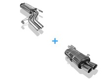  Edelstahl Sportauspuff-Komplettanlage BMW 5er E34 M5 2x76mm