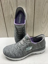 Skechers Women's Slip-ins Summits Dazzling Haze Gry Sneakers Size:9