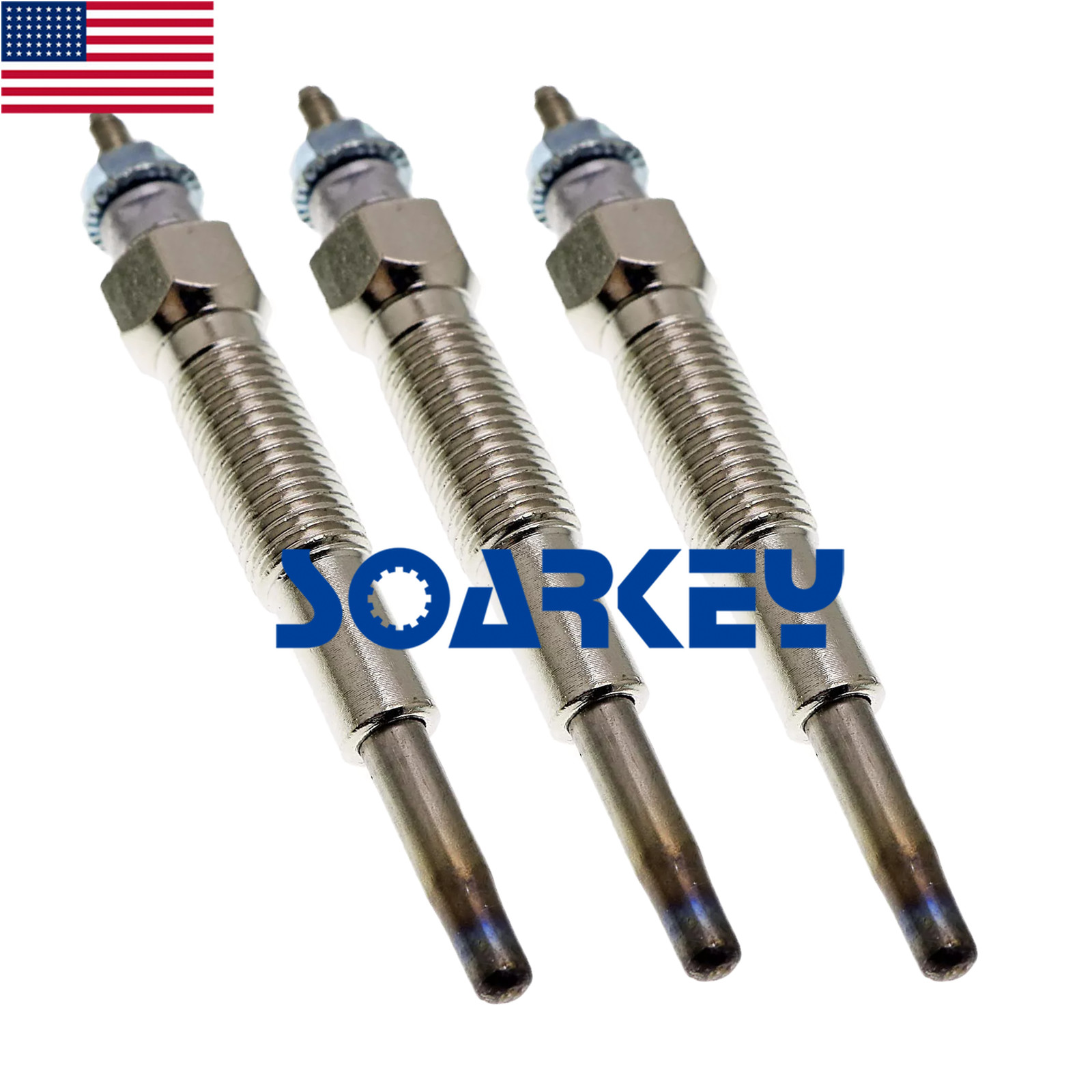 3 pcs Glow Plug for Ford Compact Shibaura SBA185366060 SBA185366190 SBA185366092