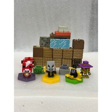 Minecraft Minifigures Mystery Box Figure Mucca Maiale Strega Pillager Da Collezione