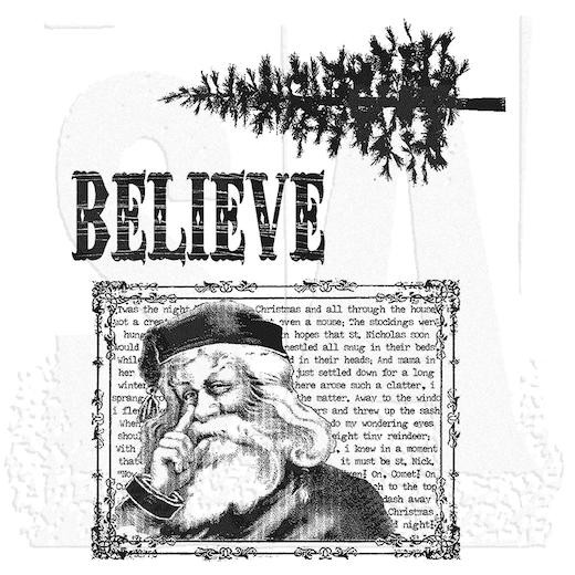 Tim Holtz Cling Rubber Stamps - Just Believe CMS031