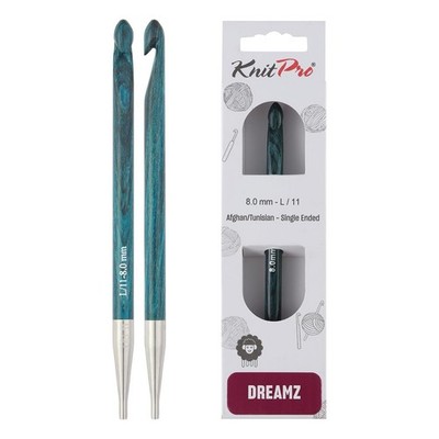 KnitPro Dreamz Afghan/Tunisian Crochet Hook | US Size L (8mm) L (8.00mm)