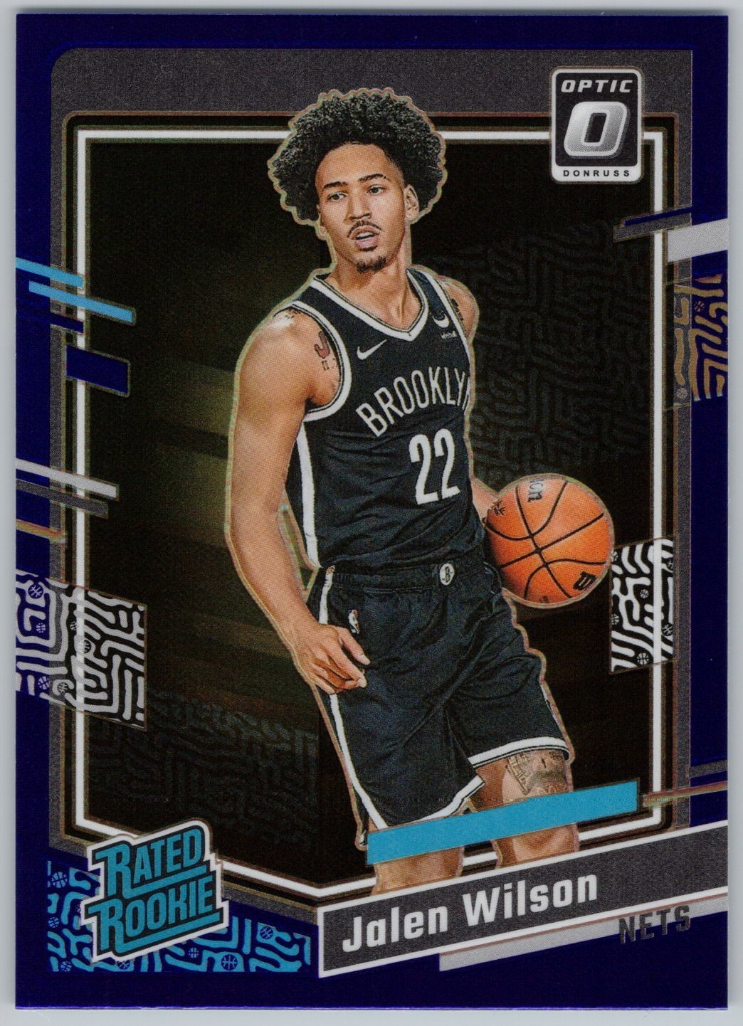 2023-24 Donruss Optic Purple Holo Prizm #206 Jalen Wilson RC Nets