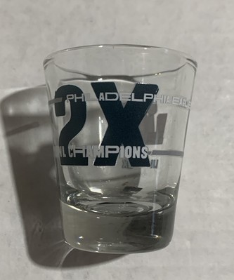 Philadelphia Eagles NFL Super Bowl LIX Champions 2 Time Champions Shot Glass