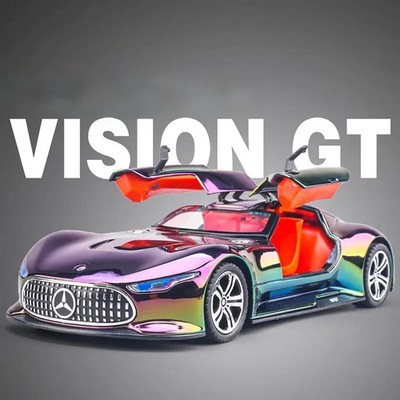 1:24 Mercedes Benz W14 Vision GT Alloy Sports Car Model Diecast  Car Sound Light