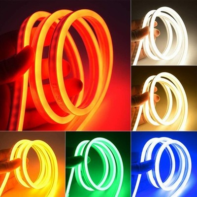 12V Neon Sign Flexible LED Strip Rope DIY Lights Silicone Tube Waterproof 1M-5M