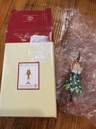 DEPT 56 Patience Brewster Mini Ornament Weihnachtsbaum Katze - anders als Box