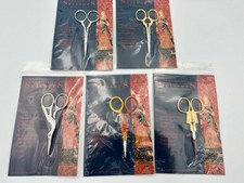 NOS Vintage Designer Embroidery Scissors Collectible Set of 5