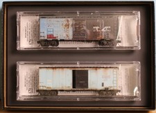 Micro Trains 02044696, - Spur N  -, BM 2-car-Pack , 50´ Std. Boxcar, gealtert