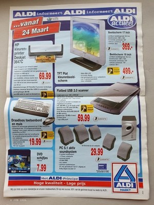 Alte Werbung ALDI NL  Technik MEDiON, TiTANiUM MD8083, ...... Sammler