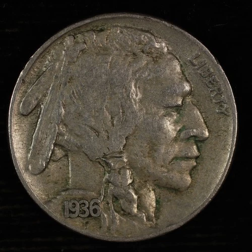 Buffalo Nickel. 1936 P. Very Fine. Lot # 9037-89-40