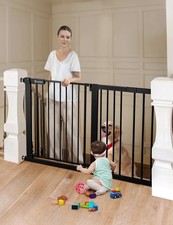 30" Tall Baby Gate for Stairs Doorways, Fits Openings 29.5" to 51.6" Wide, Au...