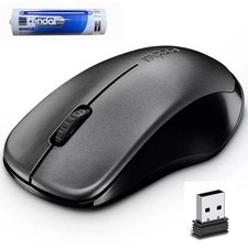 BLACK WIRELESS CORDLESS 2.4GHz MOUSE USB DONGLE SCROLL FOR PC LAPTOP MAC UK