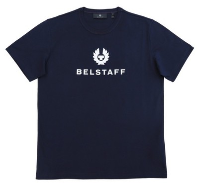 BELSTAFF - SIGNATURE  T-SHIRT SHIRT - BLAU NACHTBLAU DEEP NAVY - Größe XL - NEU