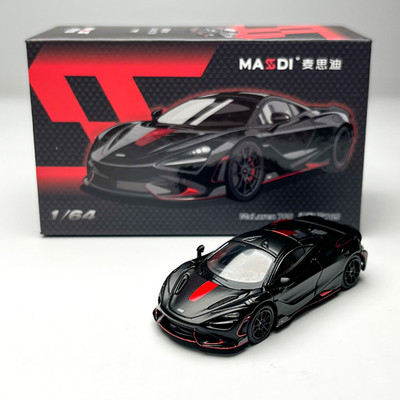 MASDI 1/64 Scale McLaren 765LT Super Car Black Diecast car Model Toy Gift