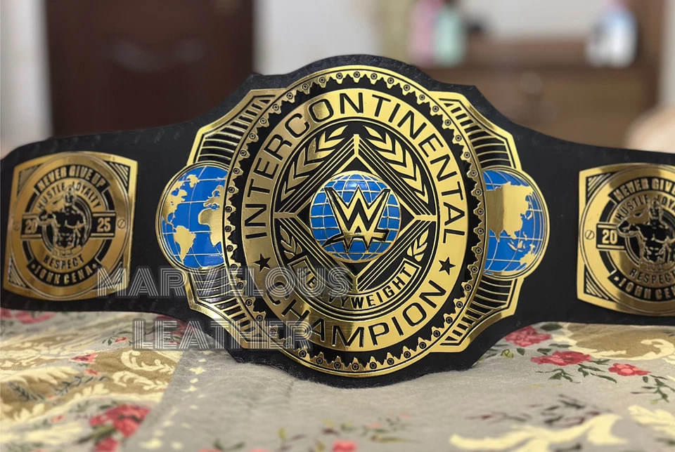 Nuevo Cinturón Réplica Título Campeonato Mundial INTERCONTINENTAL Latón 2MM Talla Adulto Foto 2 de 4