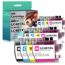 Ink Cartridges fits LC401 XL Brother MFC-J1010DW MFC-J1012DW MFC-J1170DW Printer
