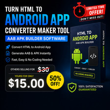 Turn HTML to Android App Converter Maker Tool - AAB APK Builder Software