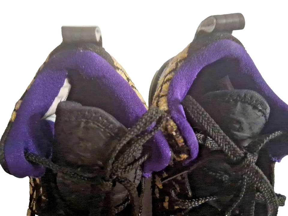 ZAPATOS NIKE LEBRON XVII 17 LAKERS BQ5594-004 JÓVENES 2 AÑOS NEGRO PÚRPURA HI TOP NIÑOS Foto 3 de 4