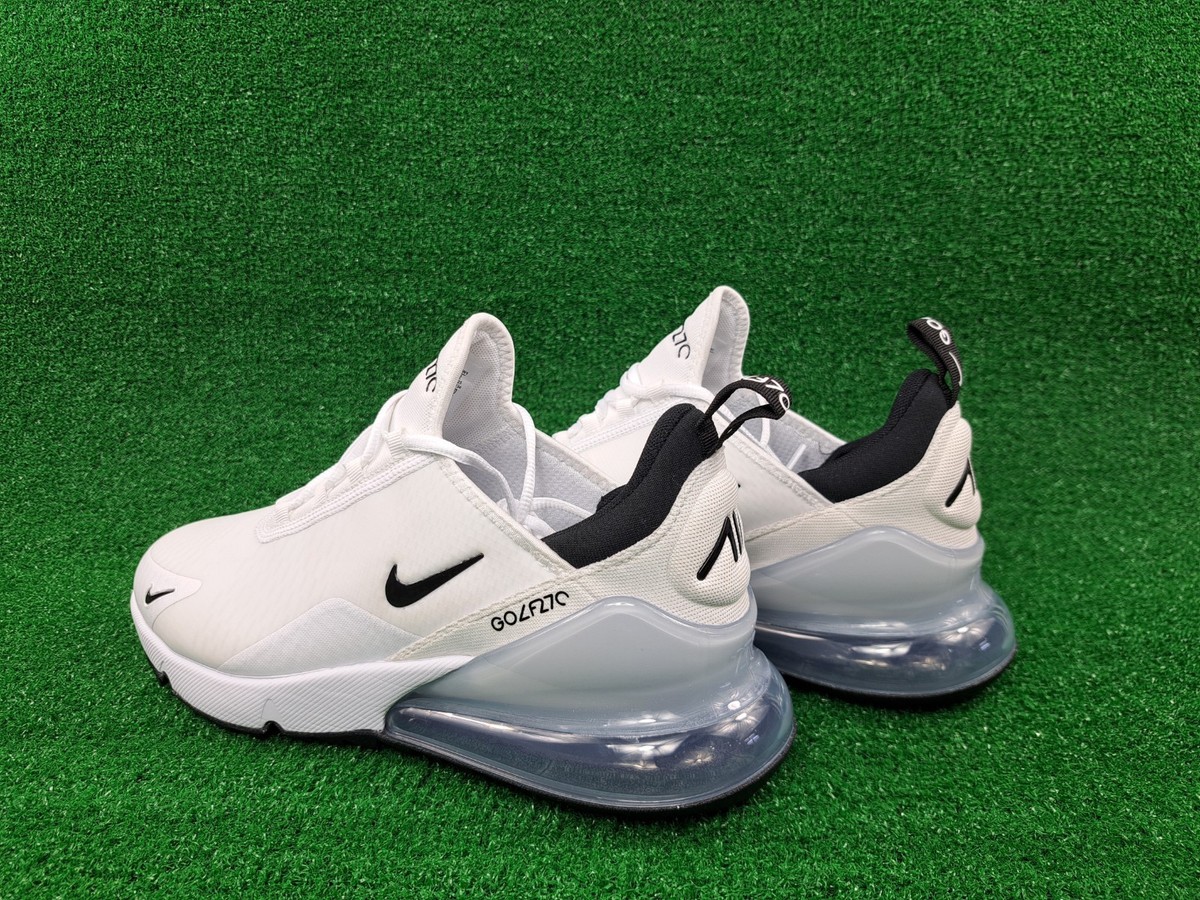 Nike Air Max 270 G Golf Shoes White Black CK6483 102 Men's Size