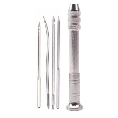 Leather Sewing Awl Set Replaceable Shoes Repair Punch Stitching Needle 100% New