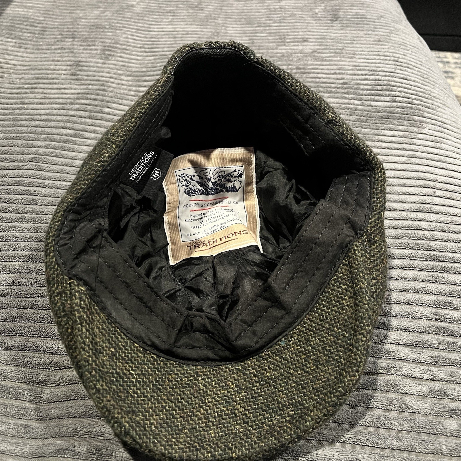 Heritage Traditions Gray Wool Patchwork Newsboy F… - image 5