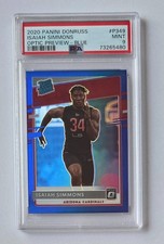 37125 Isaiah Simmons 2020 Donruss Optic Preview Blue P349 Cardinals Psa 9 Mint