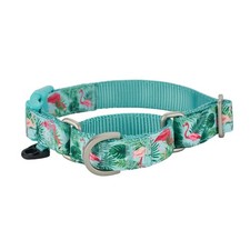 Martingale Dog Collars with Quick Snap Buckle Adjustable Flamingo Pattern Tra...