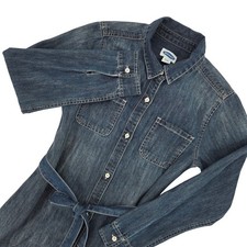 Old Navy NEW XL** (14) Denim Button Front Shirt Dress Blue Western Casual