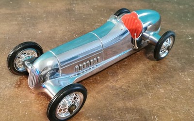 Modellauto Silberpfeil, Rennwagen, Aluminium, Kunstleder,Authentic MODELS PC014