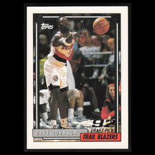 Dave Johnson Rookie #382 1992 Topps Portland Trail Blazers Basketball Card NBA. rookie card picture