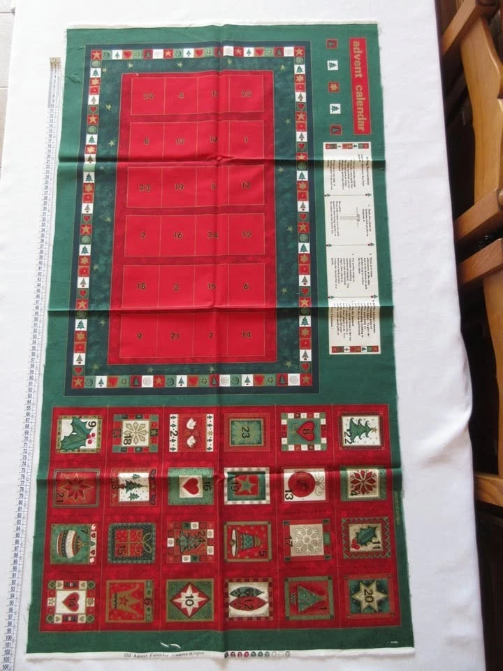 Calendario Dell'Avvento In Tessuto Blu Pajoma - 24 Taschini Riutilizzabili, 133x56 Cm