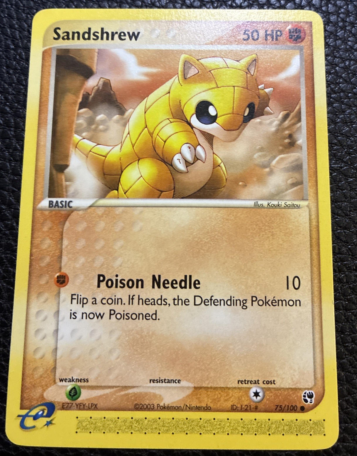SANDSHREW - 75/100 - EX Sandstorm - Common - Pokémon Card NM-