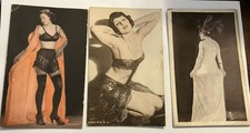1930s CABARET BURLESQUE PIN-UP ARCADE CARDS MADE IN USA Lot Of 3 Cards