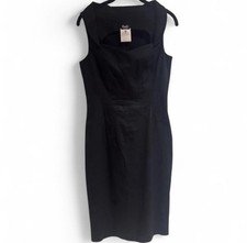 Dolce & Gabbana Black Midi Long Corset Detail Dress Size 42