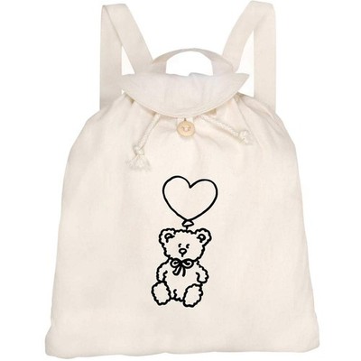 Canvas-Rucksack / Backpack ''Teddy with Heart Shaped Balloon'' (RK00043709)