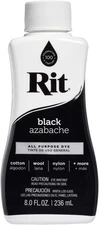 Rit Dye 88150 All Purpose Liquid Dye, Black, 8 Fl 8 Oz (Pack of 1), Black 