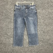 NYDJ Womens Marilyn Straight Crop Leg Jeans Size 8P Blue Medium Wash Denim