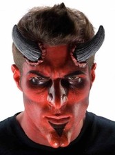 Devil Set Satan Demon Evil Fancy Dress Halloween Costume Makeup Latex Prosthetic