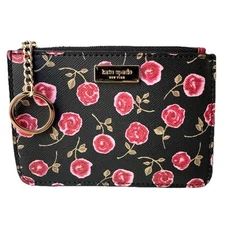 Kate Spade Hazy Rose Bitsy Laurel Way Card Case/Key Fob Rooster Red WLRU5052