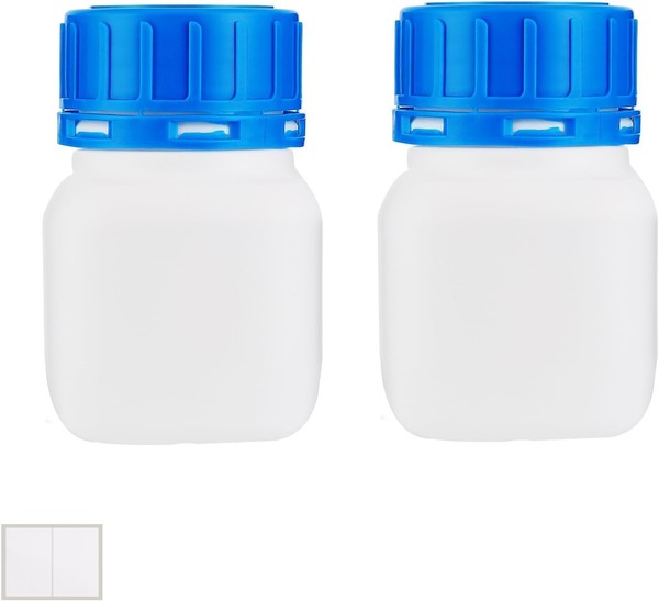 Weithalsflaschen 100Ml 2 StüCk Hdpe Mit Schraubverschluss FüR Labor KüChe Hobby-image