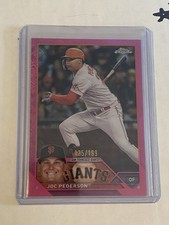 2023 Topps Chrome Logofractor Edition Joc Pederson #31 Pink Refractor /199