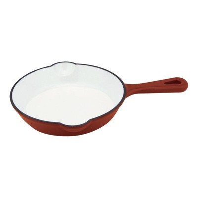 Padella in ghisa smaltata manico singolo doppia guida beccuccio padella antiaderente piastra rotonda pentola 26cm per piano cottura e forno  15