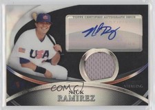 2010 Bowman Sterling Black Refractor 2/25 Nick Ramirez #USAR-37 Auto 0s3