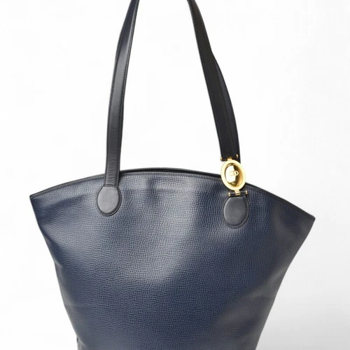Sac fourre tout Christian Dior, cuir, bleu marine GZl15ws5