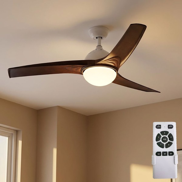 Deckenventilator Deckenlampe Fernbedienung Vor RüCklauf LüFter Cct Led D 132 Cm-image