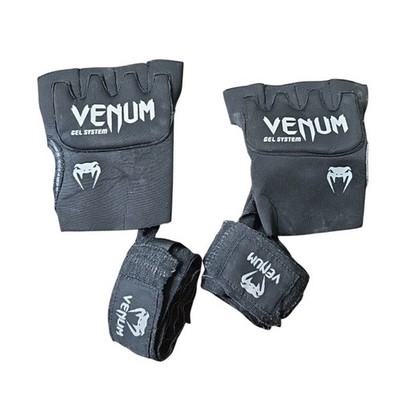 Venum Kontact Boxing Gel Glove Wraps Black F3