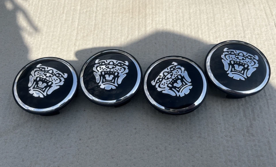 JAGUAR 4 件套黑色车轮中心盖 59 毫米 - 保证满意度 — 第 4/4 张图片