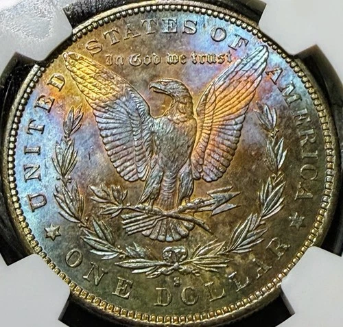 1879-S Morgan Silver $1 Dollar Reverse Toner NGC MS62