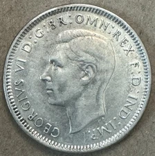 Australia - 1943 S - Shilling - .9250 Sterling Silver Australian Coin